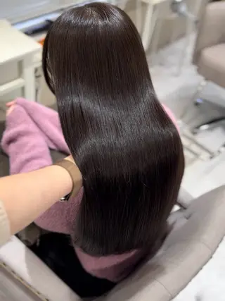 ロング 神戸で縮毛矯正/髪質 改善/お任せくださいのヘアスタイル