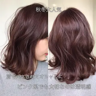 ミディアム カラー 寺山 佳貴のヘアスタイル