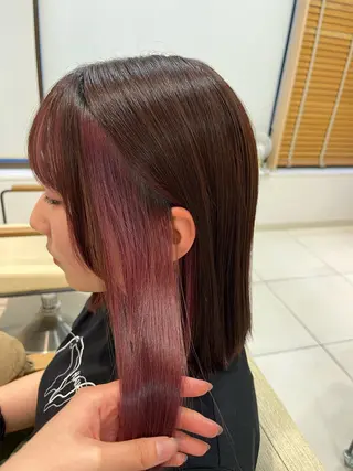 セミロング カラー なつな/ 透明感カラーのヘアスタイル