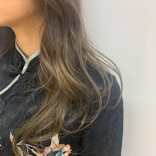 セミロング カラー 美髪×縮毛矯正 水上真由美😘のヘアスタイル