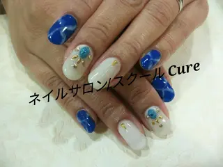 ミディアム ネイル ネイルサロン Cureのネイルデザイン