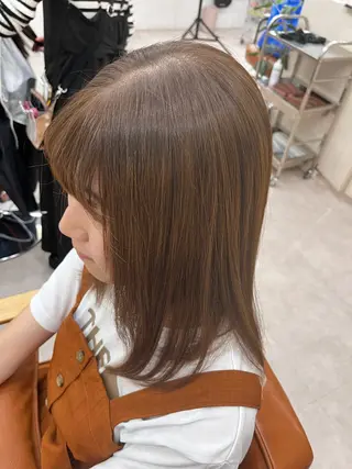 ミディアム カラー 透明感寒色 カラー/さとゆな💛のヘアスタイル