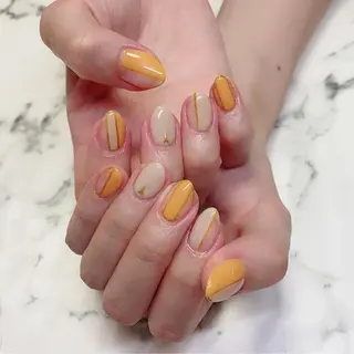 ロング カラー ネイル Q Free nailsのネイルデザイン