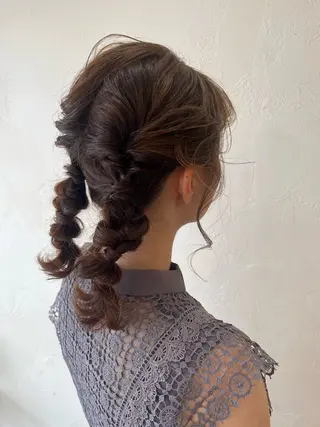 ミディアム ヘアアレンジ guusca所属・大澤 あんなのヘアスタイル