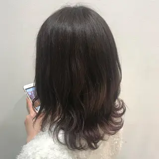 セミロング カラー 阿部 響香のヘアスタイル