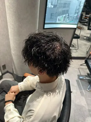 ショート パーマ ヘアアレンジ メンズ NEXT NEO所属・メンズヘア静岡 ✂︎Ryuheiのヘアスタイル