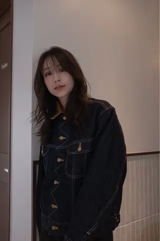 セミロング カラー ヘアアレンジ opus 店長大和 レイヤー/赤み消しのヘアスタイル