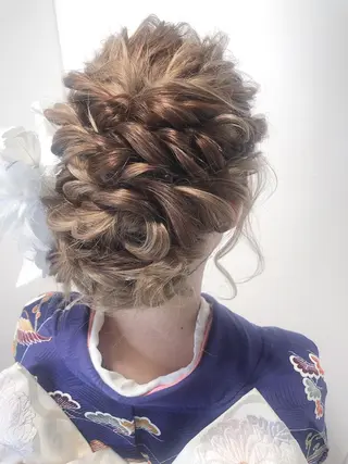 セミロング ヘアアレンジ 田中 アキオのヘアスタイル