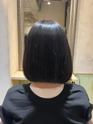 ショート Hair Make NEWYORK　稲荷町店所属・南部萌🍀縮毛矯正 ツヤ髪ストレートのヘアスタイル