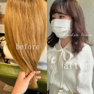 ミディアム カラー カラーパティシエ facce🌼ikoのヘアスタイル