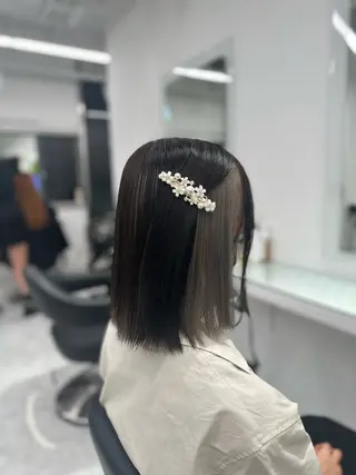 セミロング カラー ❄最強かわいいカラー ❄️MINA❄️のヘアスタイル