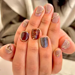 ネイル 🤎🧸 Aya 🧸🤎のネイルデザイン