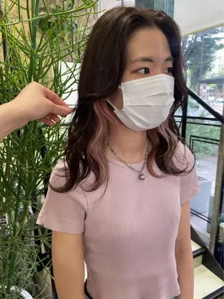 ロング カラー メンズパーマ/ メッシュ📍ﾕﾘのヘアスタイル