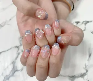 ロング カラー ネイル Q Free nailsのネイルデザイン