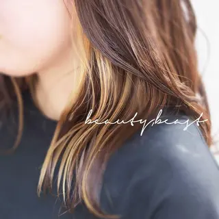 カラー ミディアム beauty: beast上通りのヘアスタイル