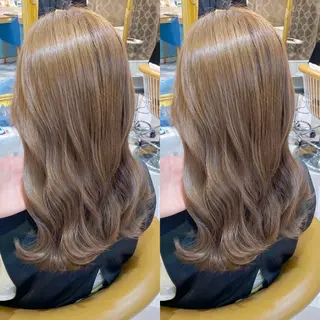 ミディアム レイヤーカット /透明感カラー西田のヘアスタイル