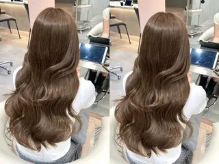 セミロング カラー 美髪矯正 ブリーチな しダブル🍒❤ゆうきのヘアスタイル