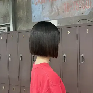 ミディアム 松井ゆら/ 酸性ストレート/暖色のヘアスタイル