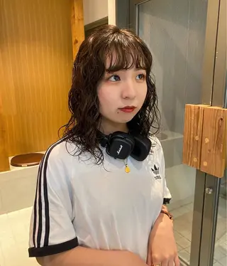 ミディアム パーマ DEPT 宗像あかりのヘアスタイル