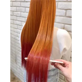 ロング カラー 推しカラー✨ オタク美容師ユウカのヘアスタイル