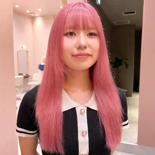 ロング カラー ブリーチ/暖色/ ダブルカラー/ゆきなのヘアスタイル