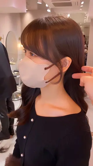 セミロング sajou【上野】所属・🩶艶髪ヘア/ 。。のヘアスタイル