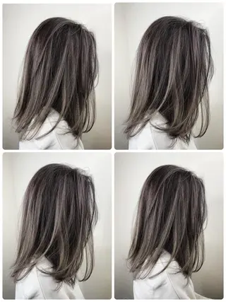 ミディアム カラー due hair 京都駅前店 MILBON オージュア認定サロン【デューヘアー】所属・ハイトーンブリーチ 土坂　由志【京都】のヘアスタイル