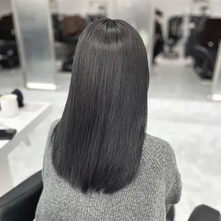 カラー 韓国風スタイル🪽 暗髪ヘア🪽のヘアスタイル