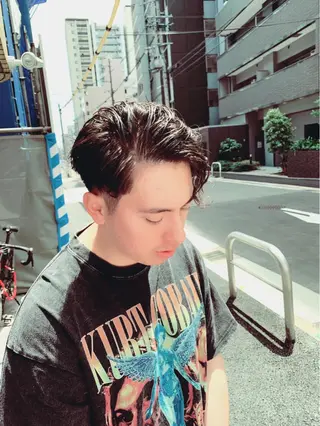 ショート パーマ メンズ CARNEL所属・メンズ専門CANEL かずまのヘアスタイル