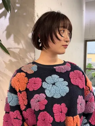 ショート くせ毛カットとパーマ /美容室難民の方是非のヘアスタイル