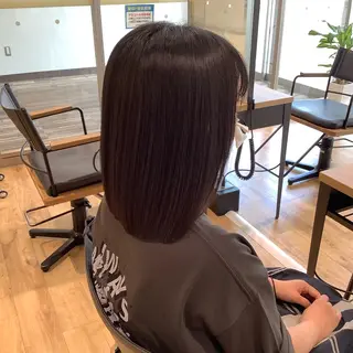 セミロング カラー パーマ エイジングケア特化 美容師✂️山崎竜二のヘアスタイル