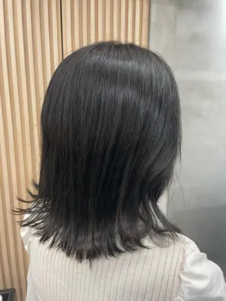 ミディアム カラー パーマ ヘアアレンジ レイヤー縮毛矯正 ささきすずね💗のヘアスタイル