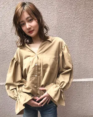ミディアム 🧡Watanabe Rio🧡のヘアスタイル
