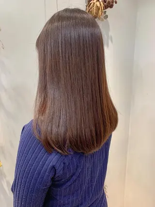 セミロング カラー 縮毛矯正/髪質改善 /韓国風　山川春輝のヘアスタイル