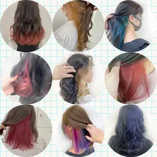 セミロング カラー 💕上野美容師☁ ブリーチ💖サワのヘアスタイル