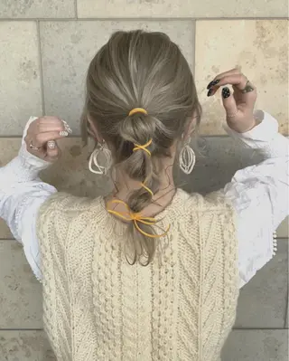 ミディアム カラー ヘアアレンジ REM 阿佐ヶ谷所属・REM【阿佐ヶ谷】 MEGUのヘアスタイル