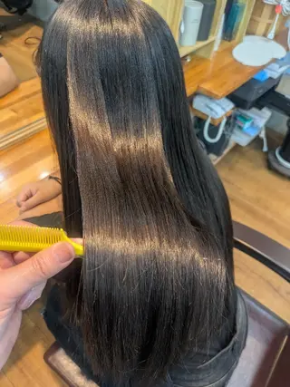 ロング 髪質改善＆白髪ぼかし カラー♡店長みやけ♡のヘアスタイル