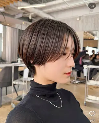 ショート レイヤー小顔ショート 吉田ジョウのヘアスタイル