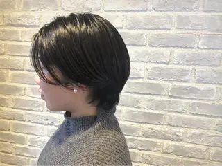 ショート カラー パーマ 藤井 菜緒のヘアスタイル