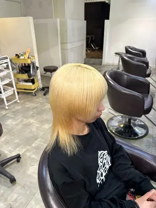 ミディアム カラー ハイトーン✨髪質 改善🫧/RYOのヘアスタイル