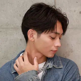 パーマ メンズ 立川レイヤー 透明感カラーaoiのヘアスタイル