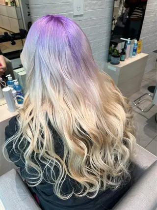 ロング カラー ヘアアレンジ 銀座/髪質改善/ブリ ーチNo.1油谷樹️のヘアスタイル