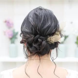 セミロング ヘアアレンジ Studio taloのヘアスタイル