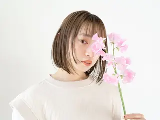ミディアム カラー CREAPY所属・日向野 利菜のヘアスタイル