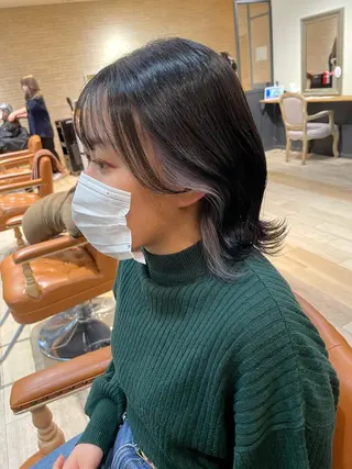 ミディアム 亀川蓮 Agu hairのヘアスタイル