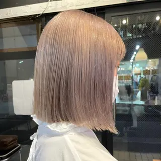 ミディアム カラー 🎀ハイトーン🎀 ケアブリーチmikuのヘアスタイル