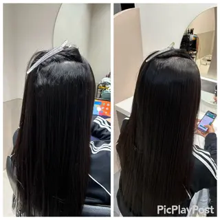 ロング ブリーチ縮毛矯正 /髪質改善/KEIのヘアスタイル