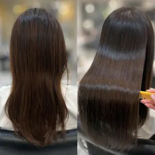 ロング パーマ 柔らかい縮毛矯正/ ボブ/北林のヘアスタイル