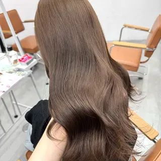 ロング カラー ヘアアレンジ ブリーチなしカラー /ベージュ/安形翔のヘアスタイル