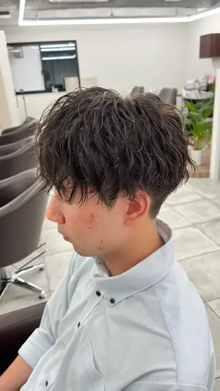 ショート パーマ メンズ 🏆メンズヘア特化 🥇代表りんぺーのヘアスタイル